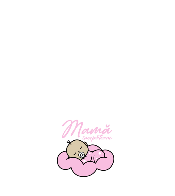 Mamă începătoare model negru pe tricou