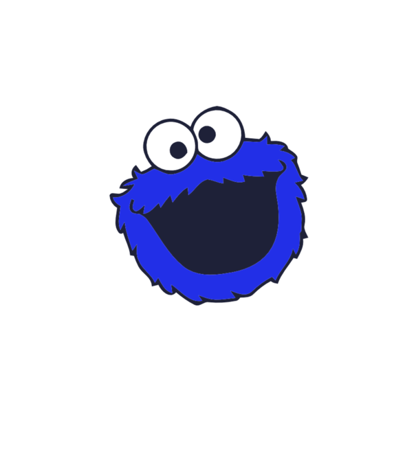 Cookie Monster Face model negru pe tricou
