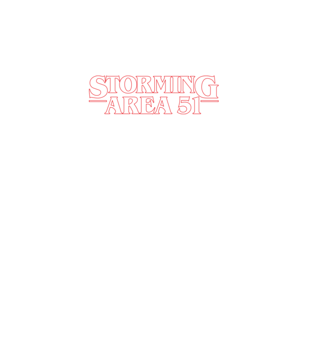 storming area 51 things outline model alb pe tricou