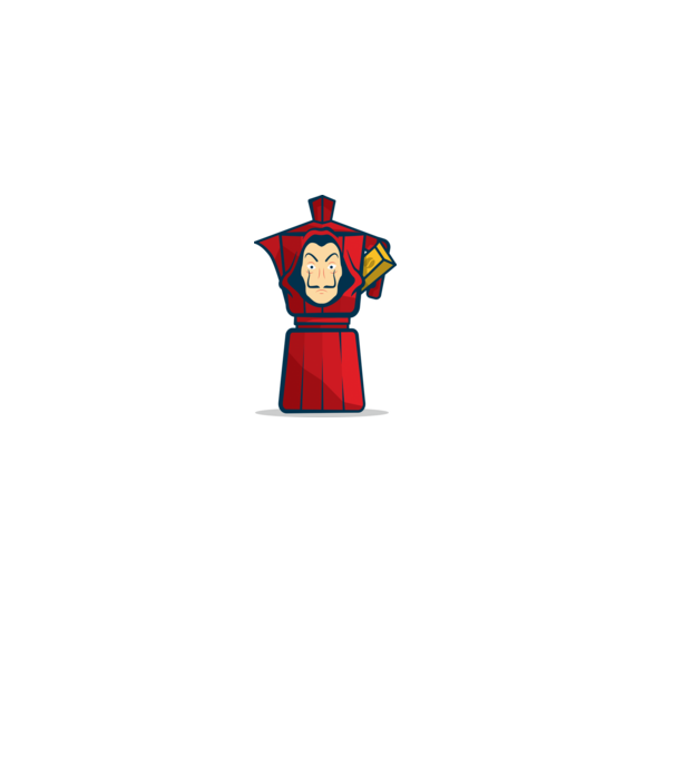 money heist coffee model roz deschis pe tricou