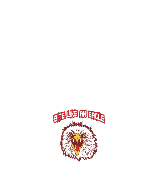 bite like an eagle cobra kai model negru pe tricou