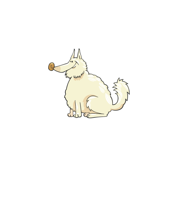 Dog silhouette model gri pe tricou