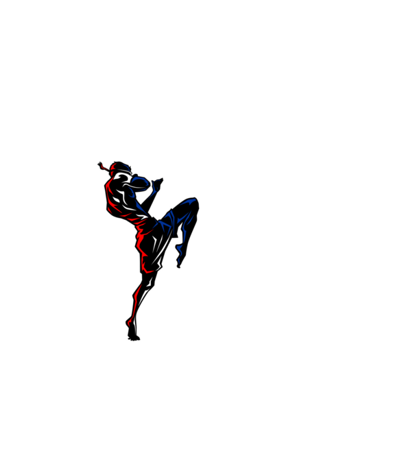 Muay Thai model alb pe tricou