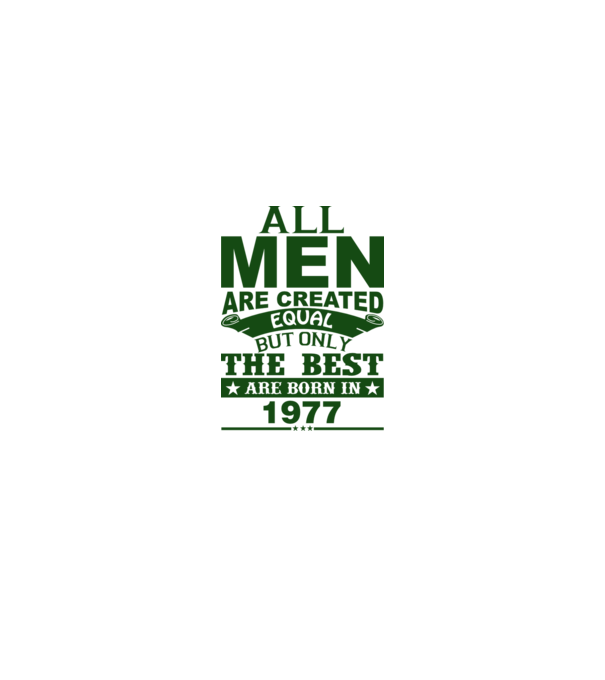 All men are created - 1977 model roșu pe tricou