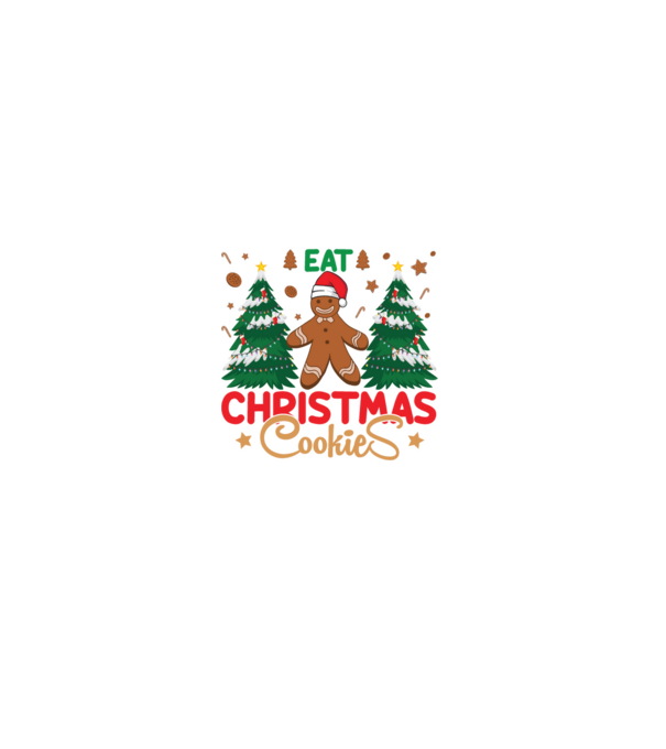 Life is short - eat christmas cookies model negru pe tricou