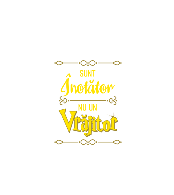sunt înotător, nu un vrăjitor model negru pe tricou