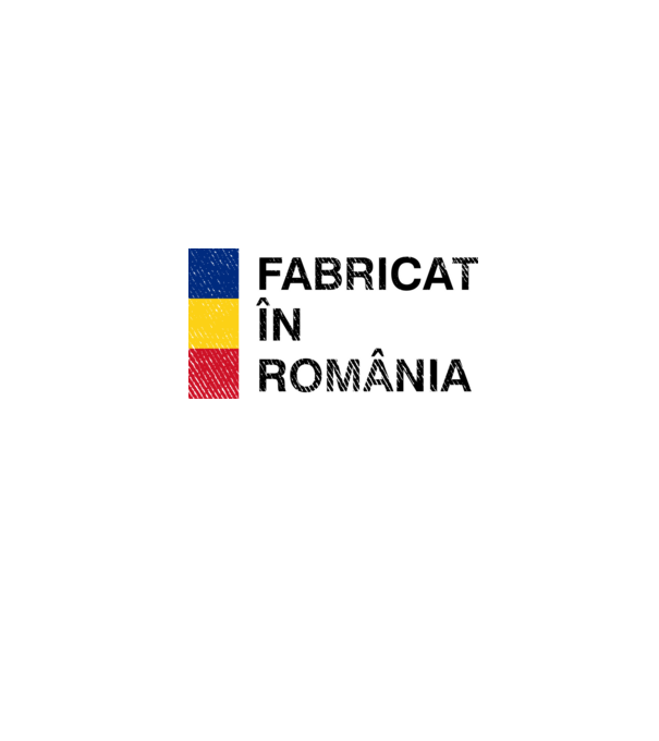 Fabricat în România model alb pe tricou
