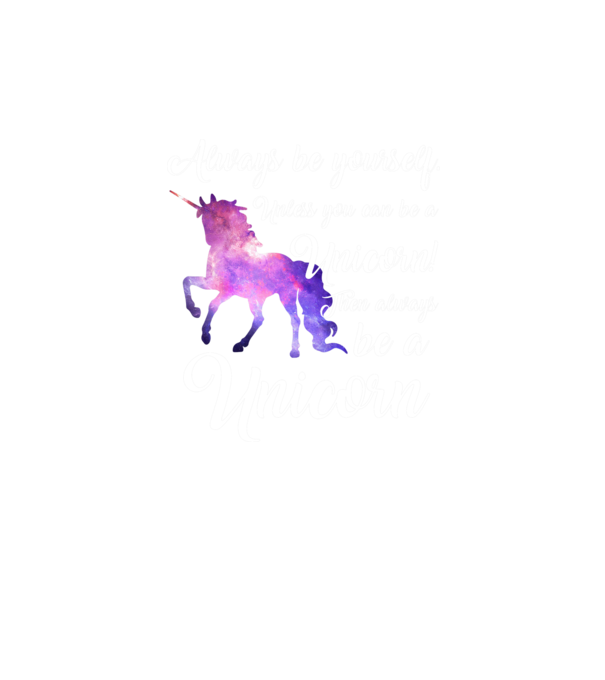 Always be UNICORN model alb pe tricou