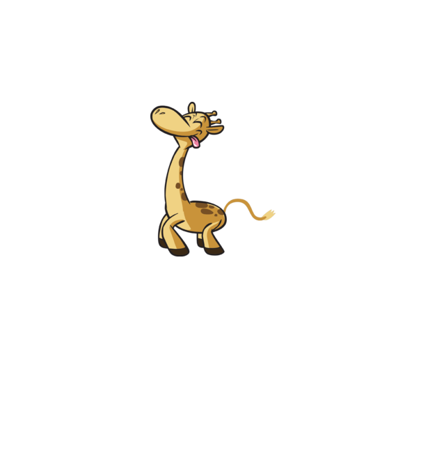 Giraffe model verde pe tricou