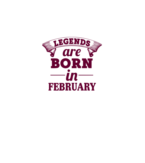 Legends are born in February model dusty pink pe tricou