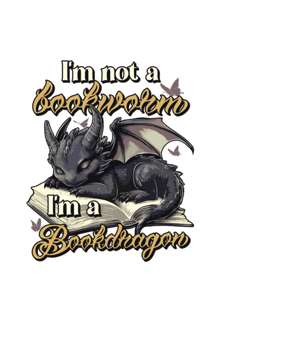 I am not a bookworm i am a bookdragon model negru pe tricou