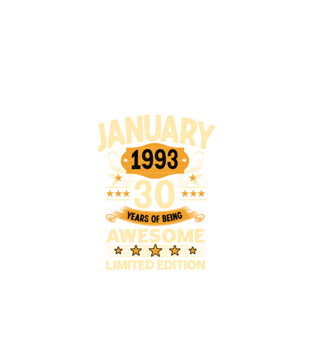 January 1993 30 years of being limited edition model negru pe tricou