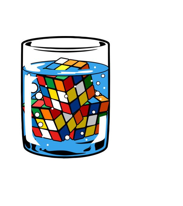 Rubik Ice model negru pe tricou