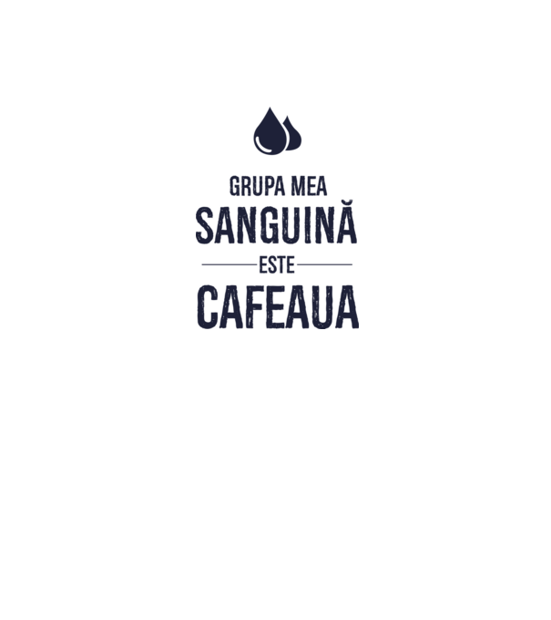 Grupa mea sanguină este cafeaua model galben deschis pe tricou