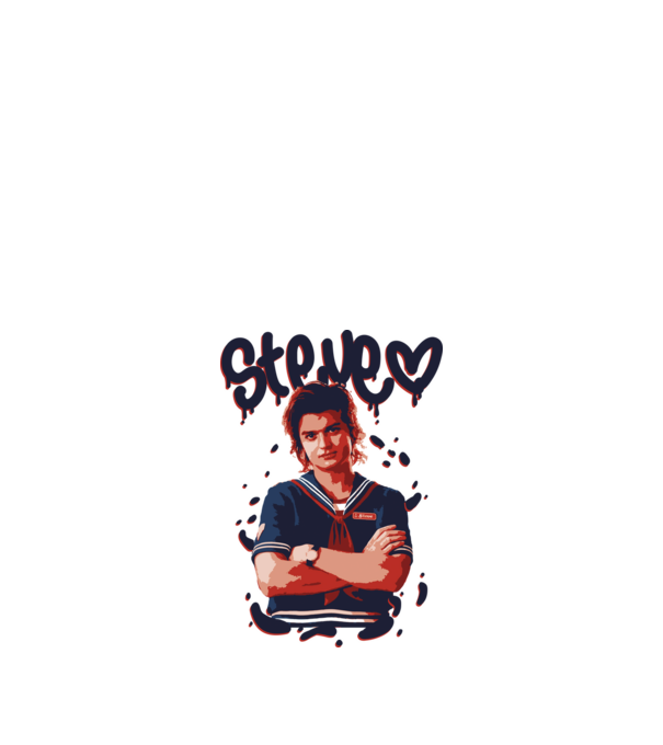 steve stranger things model nisipiu pe tricou