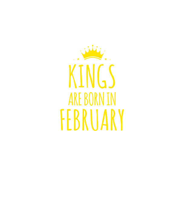Kings are born in - February model bordo pe tricou
