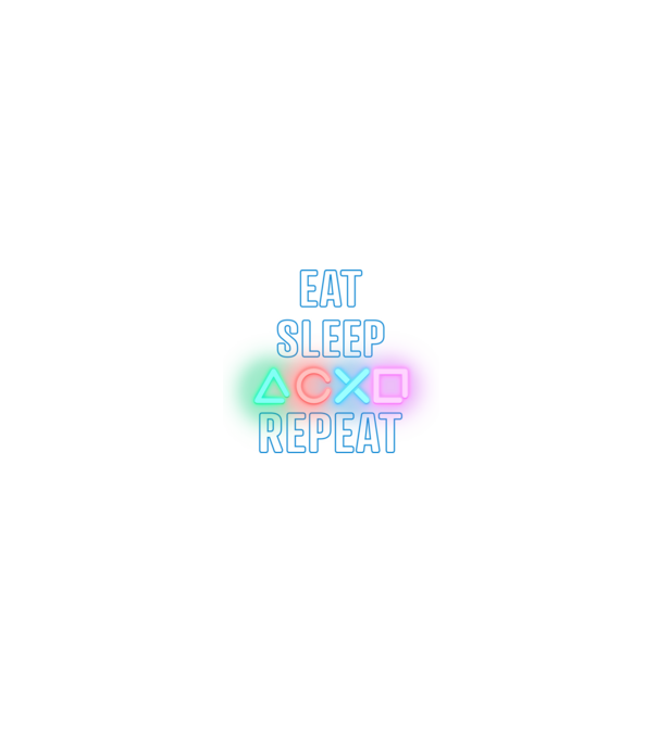 Eat sleep PS model negru pe tricou