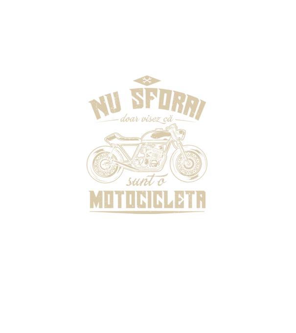 nu sforăi, doar visez că sunt o motocicletă model negru pe tricou
