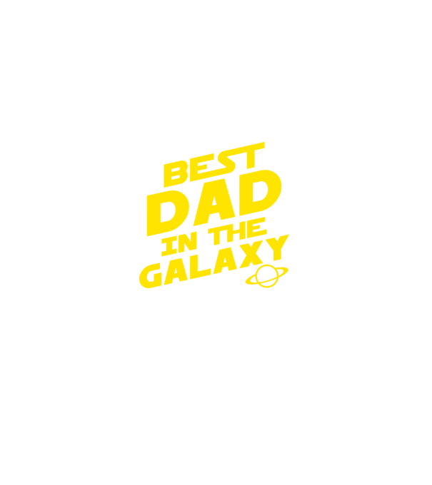 Best dad in the galaxy model negru pe tricou