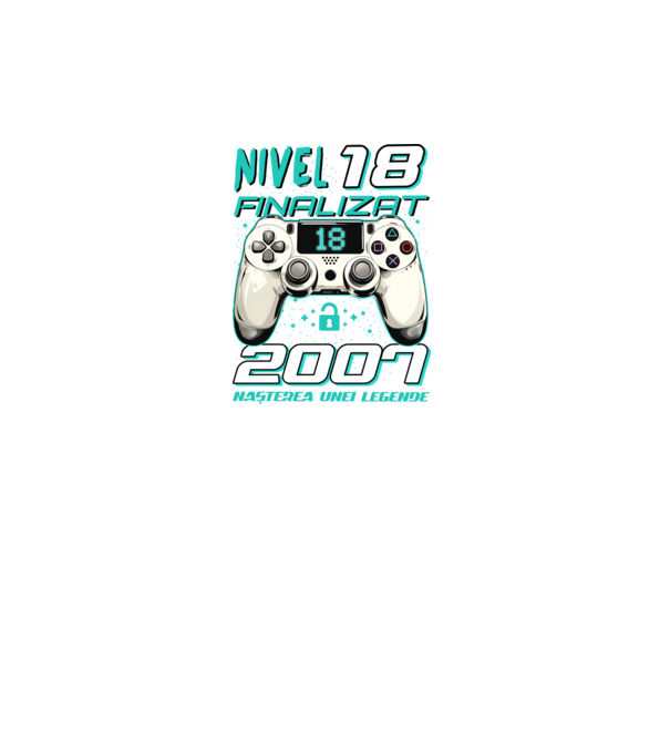 Nivel finalizat 18 2007 model negru pe tricou