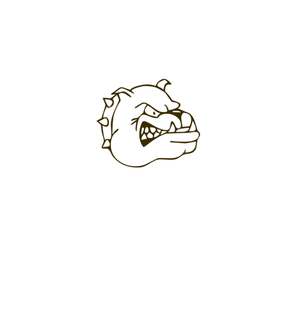 Bulldog model alb pe tricou