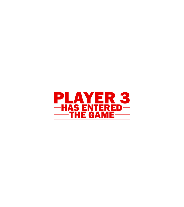 Player 3 entered the game model alb pe tricou
