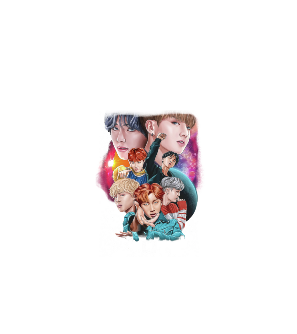BTS POSTER model negru pe tricou