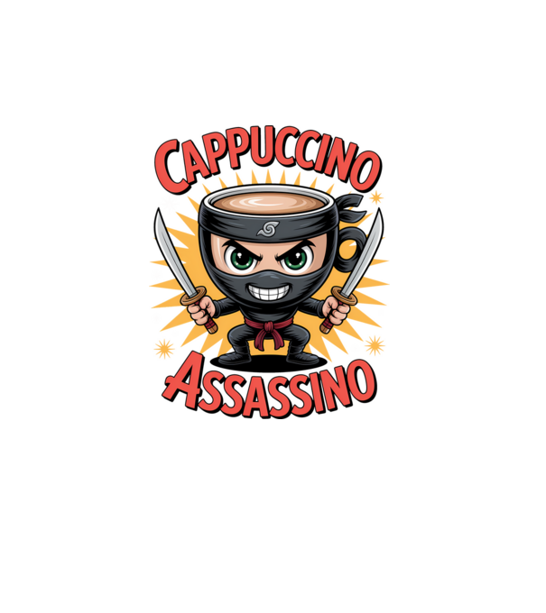 Cappuccino Assasino model turcoaz pe tricou