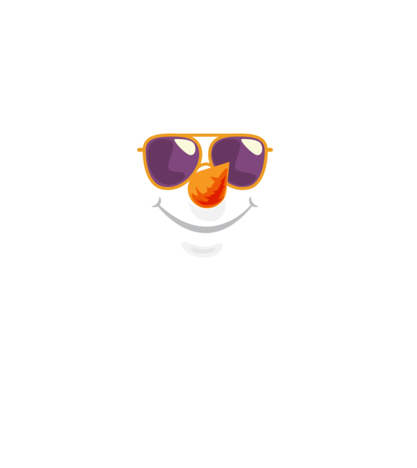 Snowman face model alb pe tricou