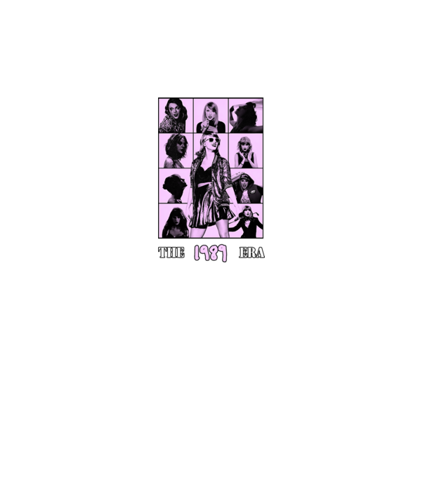 Taylor Swift ERAS lilac model negru pe tricou