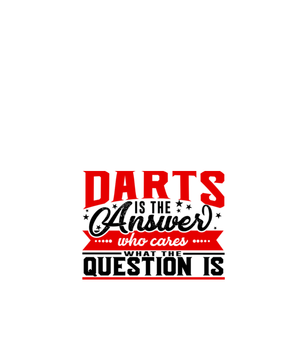 Sport is the answer DARTS model alb pe tricou
