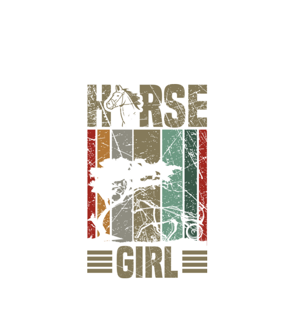 Horse girl model alb pe tricou