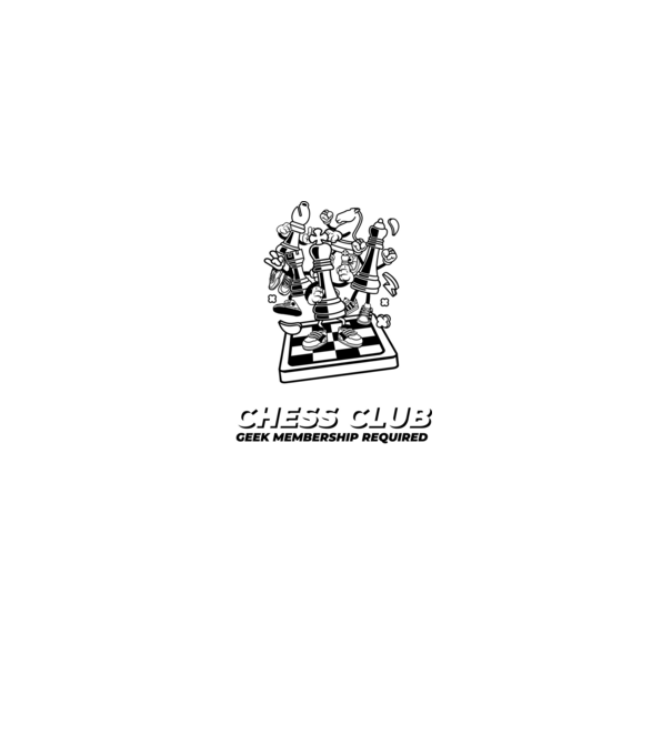 chess club model gri pe tricou