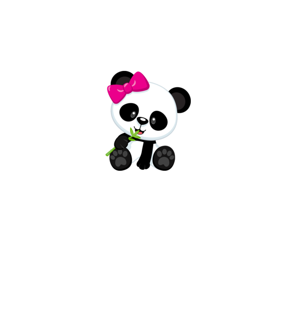 cute panda girl model alb pe tricou