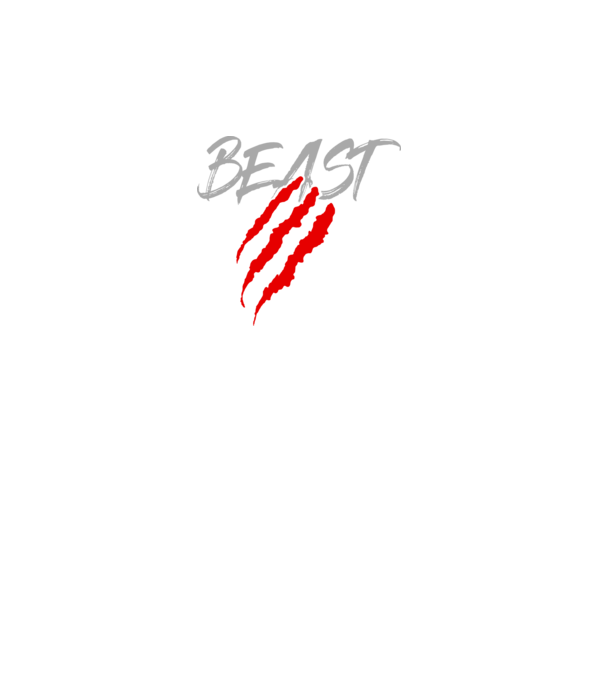 Beast model gri închis pe tricou