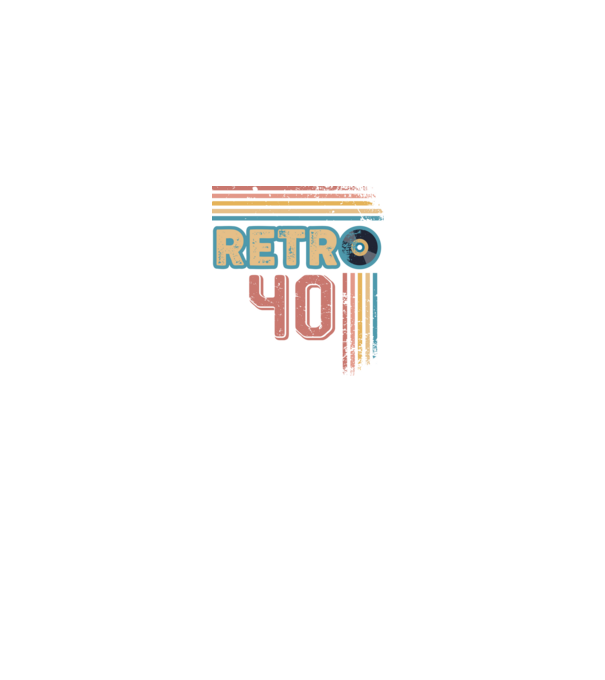 Retro 40 Birthday model gri pe tricou