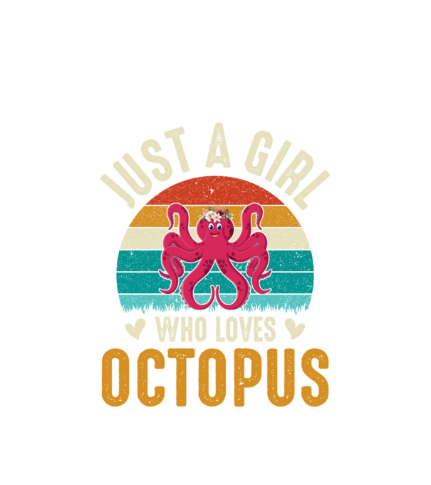 Octopus model alb pe tricou