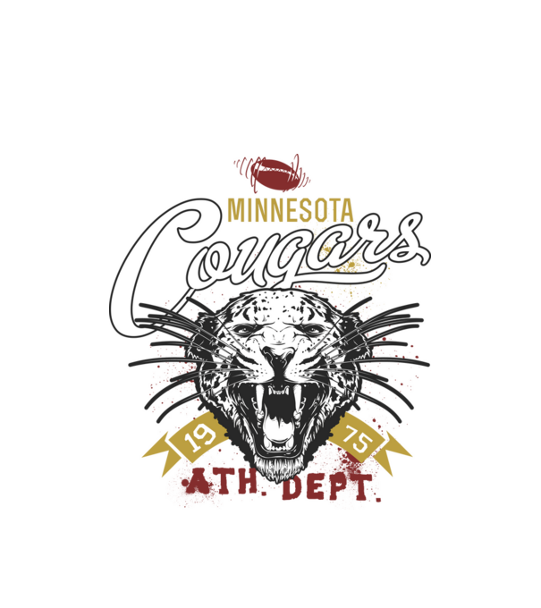 Minesota Cougars model alb pe tricou