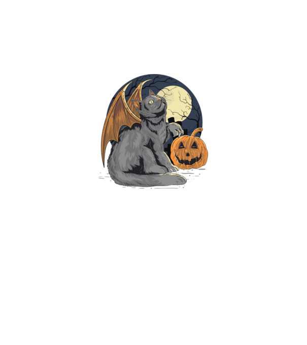 Halloween cica model negru pe tricou