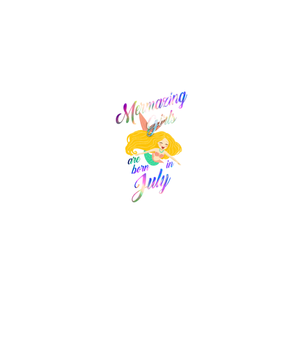 Mermazing girls are born july model negru pe tricou