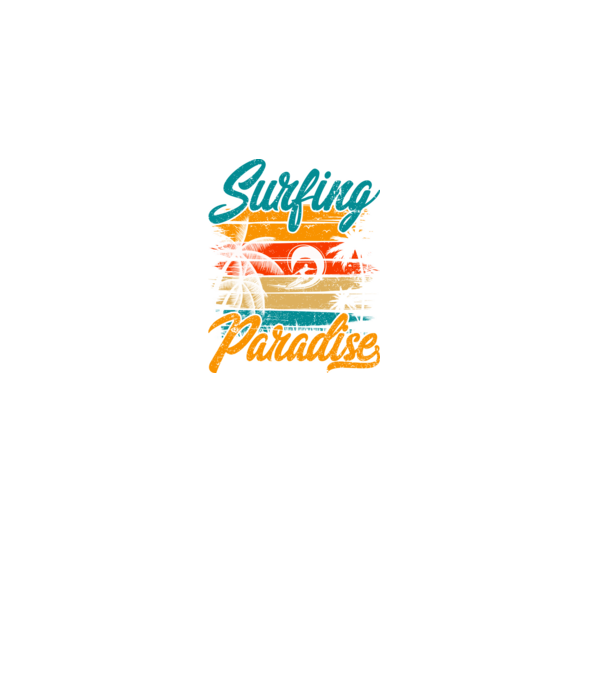 Surfing Paradise model negru pe tricou