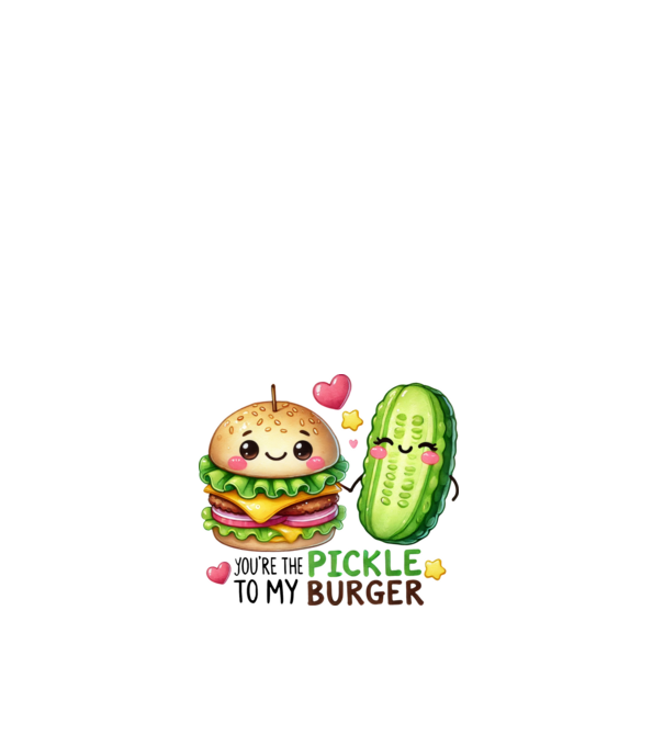 Pickle to my Burger model alb pe tricou