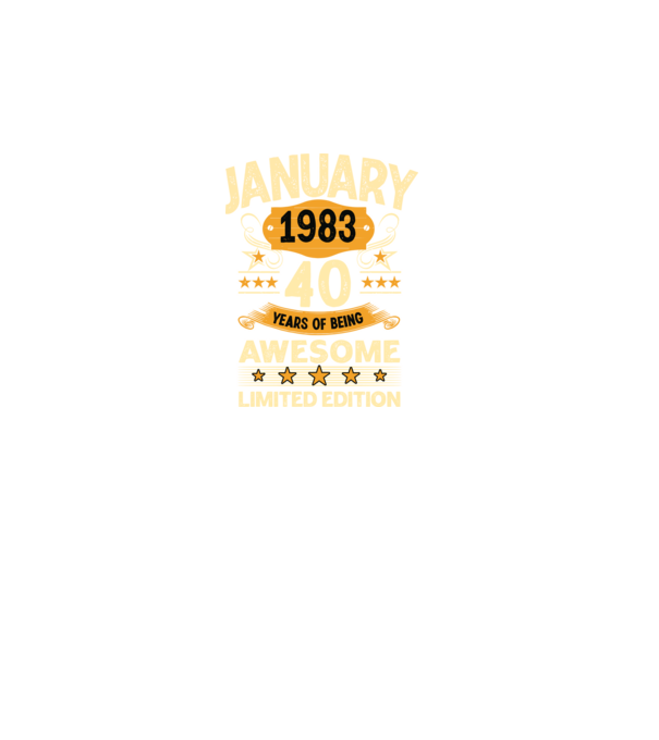 January 1983 40 years of being limited edition model negru pe tricou