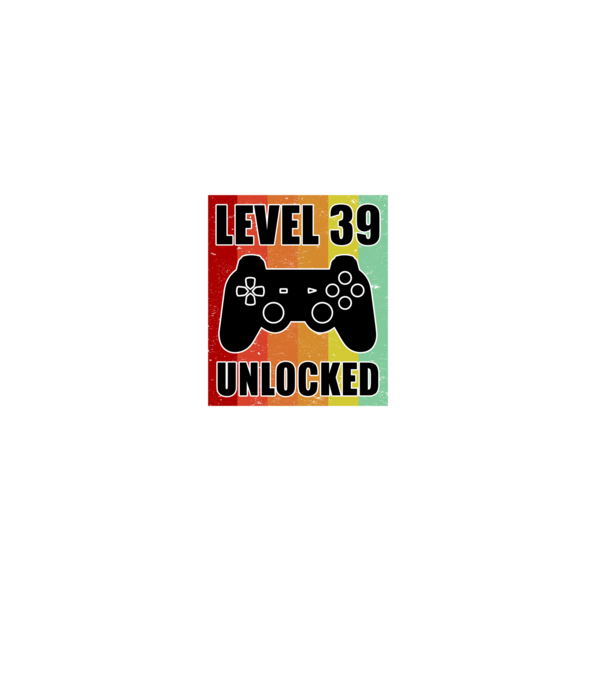 level 39 unlocked retro gamer model negru pe tricou