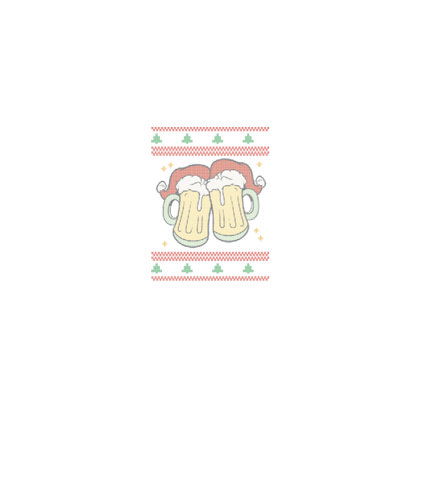 ugly sweater beers model negru pe tricou