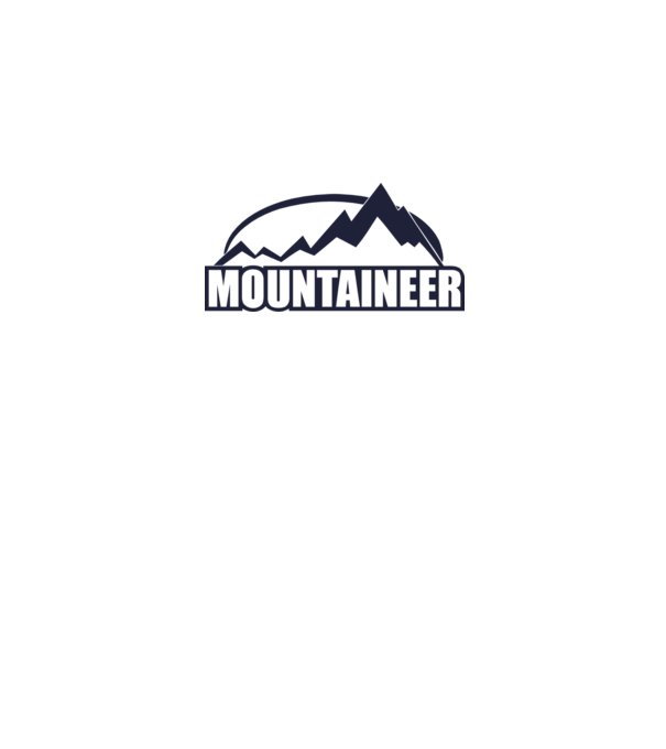 mountaineer model alb pe tricou