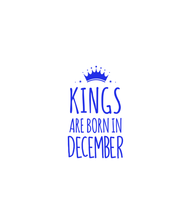 Kings are born in - December model gri pe tricou