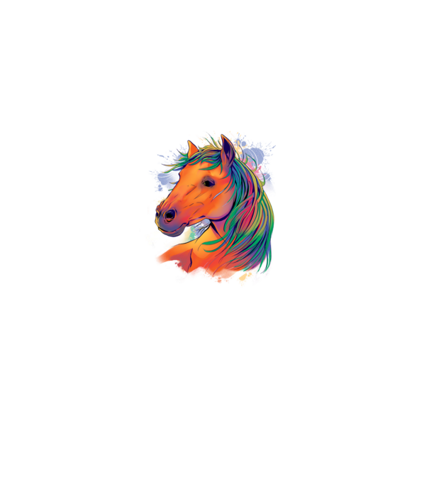 Colorful Horse model roz deschis pe tricou