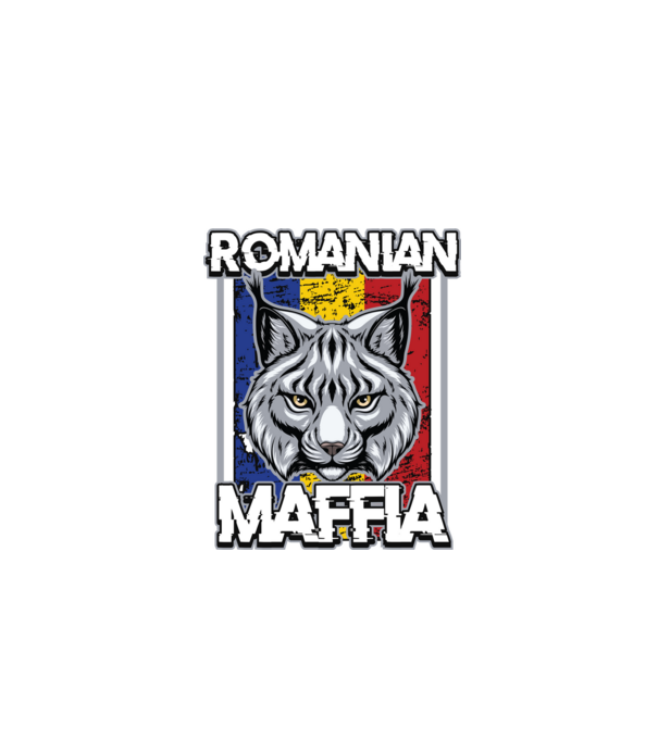 România maffia model negru pe tricou