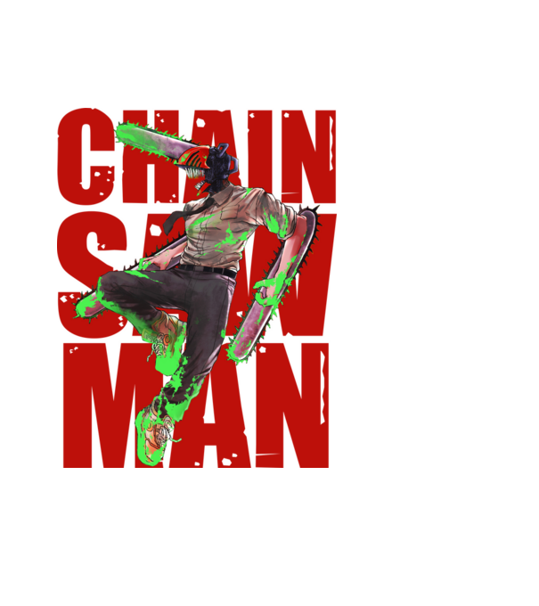 Denji chainsaw man concept model negru pe tricou
